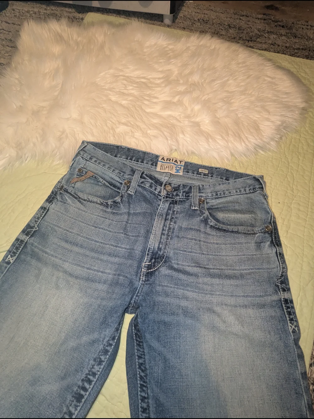 Ariat Light Blue Straight-Leg Jeans